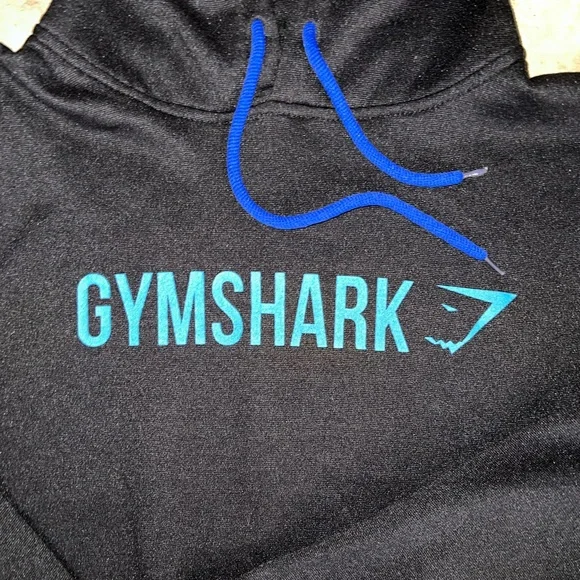 Gymshark Black Hoodie with Blue Accents - Picture 2 of 6